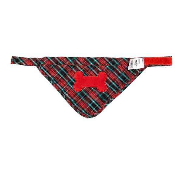 Petco Merry Christmas DOG Bandana Scarf Reversible MERRY CHRISTMAS & BONE S/M - Picture 2 of 5